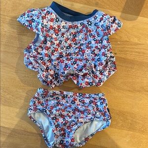 Floral Baby Outfit with Ruffle Details